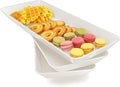 Serving Tray Platter Rectangle, Plastic White Food Trays by Unknown