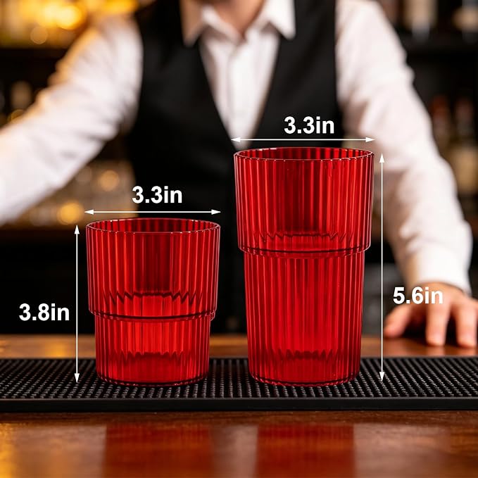 48 Pack Plastic Wine Glasses, 16 Oz Highball Glasses & 12 Oz Cocktail Glasses - Image 7