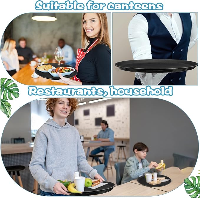 Lallisa 8 Pcs 16'' Large Restaurant Serving Trays - Image 5