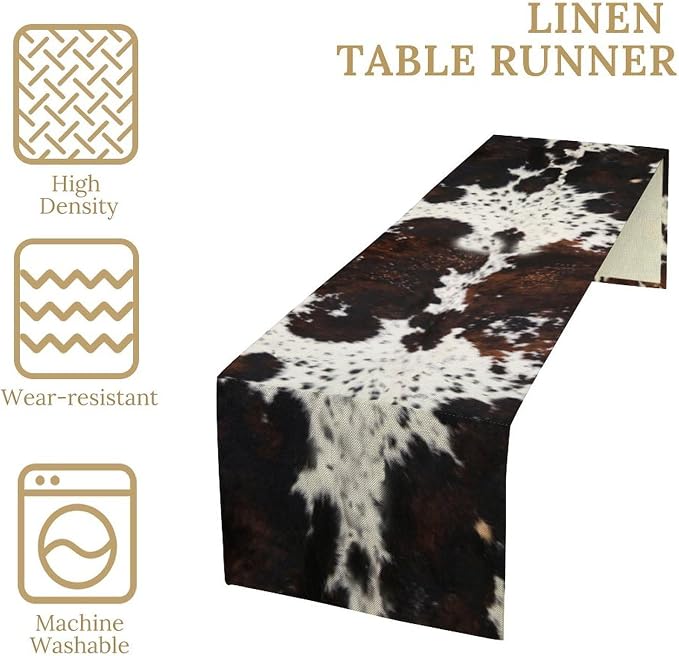 Cow Print Table Runner, 13x36 in - Image 4