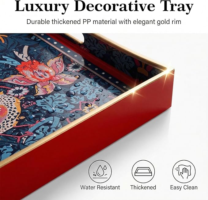 Decorative Tray, Marbling Plastic Tray - Image 7