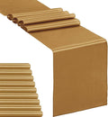10-Pack Satin Table Runner Old Gold 12 x 108 inches Long, Table Runners by Hahuho