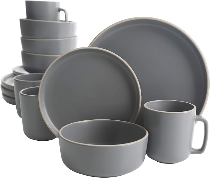 Gibson Home Zuma 16 Piece Round Kitchen Dinnerware Set, Service by GibsonHomewares