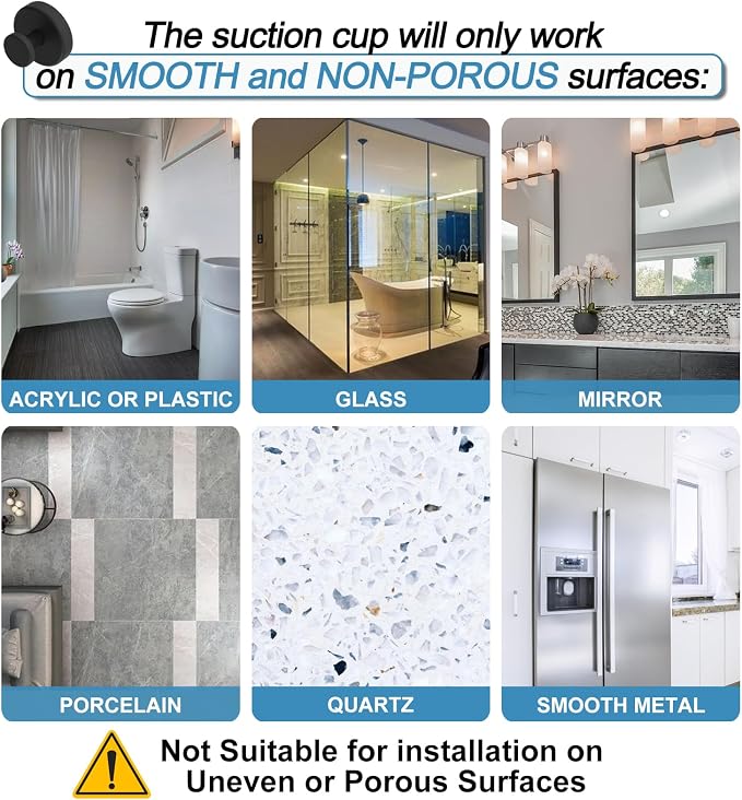 Vacuum Suction Cup Hooks for Shower, Shower Hooks for Inside Shower Glass Window - Image 5