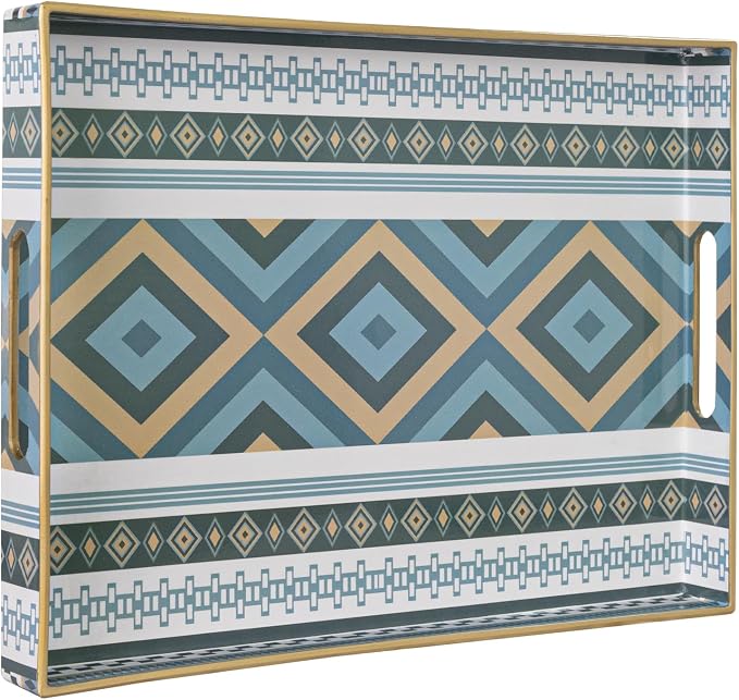 Bohemian Blue Serving Trays, Rectangular Serving Tray by MAONAME