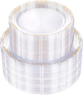 U-QE 100PCS Clear Gold Plastic Plates by U-QE