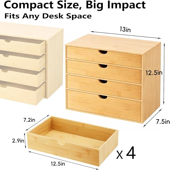 Neando Bamboo Desk Organizer - Image 3