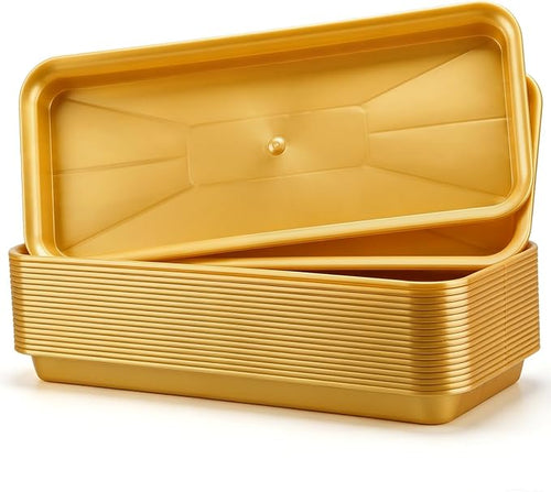 20 Pcs Serving Platters 14 x 6 Inch Rectangle Serving Trays Reusable Food Tray by Ziliny