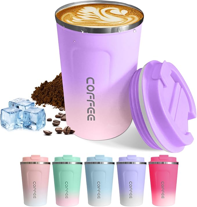 SPLMIFA Travel Coffee Mug Leak-Proof, Reusable Coffee Cups by SPLMIFA