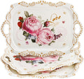 3-Pack Melamine Serving Tray, Stackable Food Tray by DEAYOU