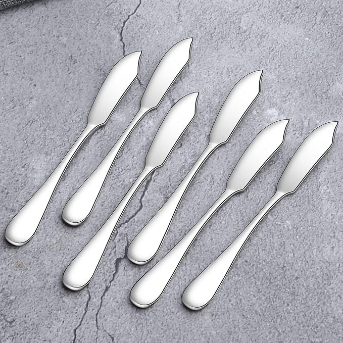 AOOSY Butter Knife, Cute Mini 5.91In Stainless Steel Cheese Knife, Packs of 6 | - Image 7