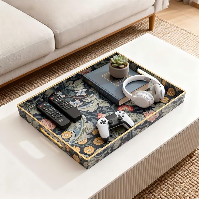 Large Tay for Ottoman Coffee Table, Modern Plastic Serving Tray - Image 5