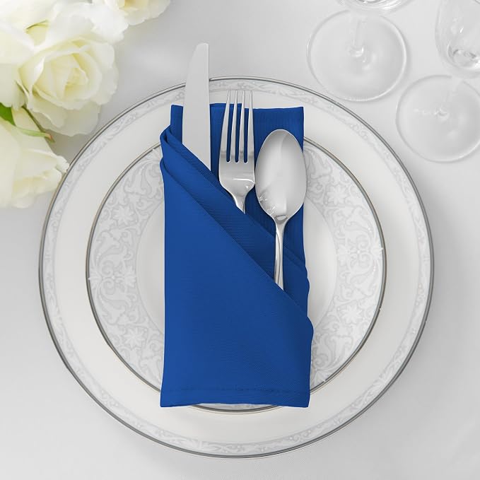 Lann's Linens Set of 12 Cloth Dinner Napkins, 20-inch Polyester Napkins - Image 4