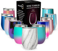 CHILLOUT LIFE 12 oz Stainless Steel Wine Tumbler by CHILLOUTLIFE