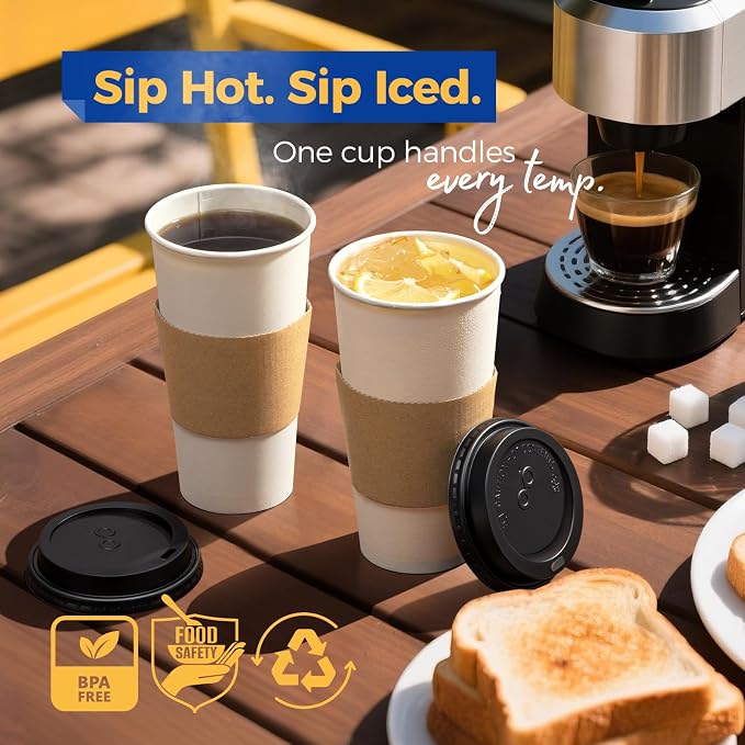 Fit Meal Prep 24 oz 50 Pack To Go Coffee Cups - Image 5