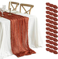 12 Pack Terracotta Cheesecloth Table Runner 10ft Boho Gauze Cheese Cloth Table by WJWHQ