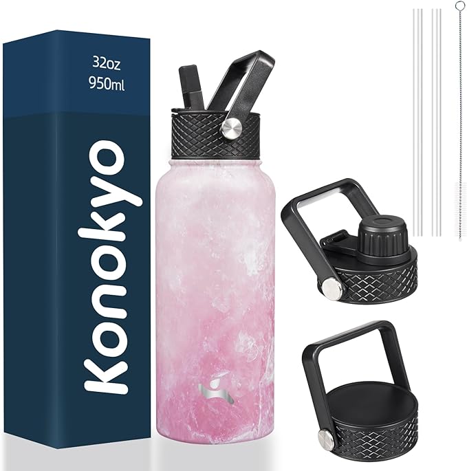 Konokyo 32 oz Insulated Stainless Steel Water Bottle by Konokyo