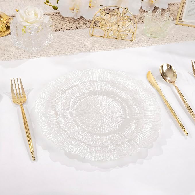 U-QE 60PCS White Plastic Plates - Image 7