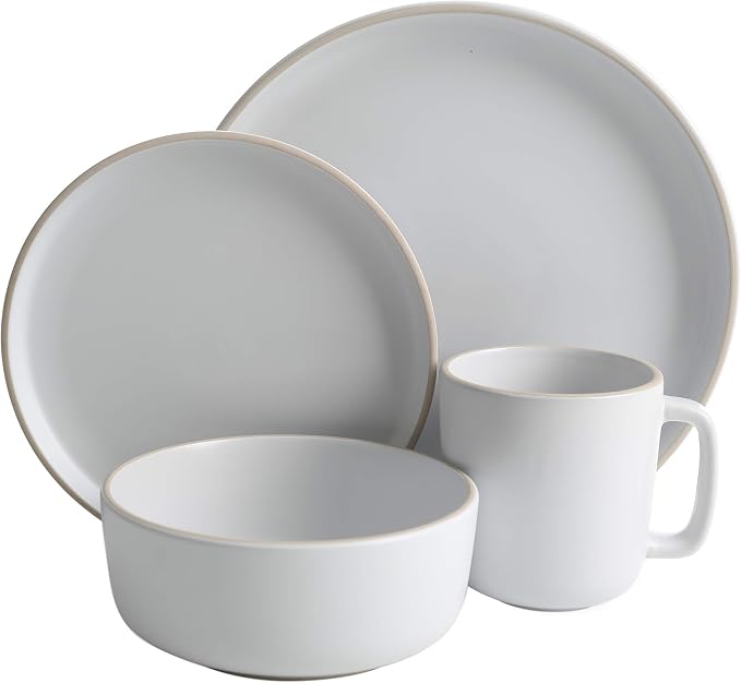 Gibson Home Zuma 16 Piece Round Kitchen Dinnerware Set, Service - Image 4