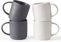 famiware Coffee Mug Set for 4, Star 12 oz Catering Mugs Cup Set by Famiware