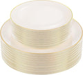 PULOTE 60 PCS Ivory Plastic Plates by PULOTEpartywareWesupplyproductsandyouenjoylife