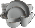 Gibson Home Rockaway 16-Piece Round Stoneware Dinnerware Set, Service by GibsonHomewares