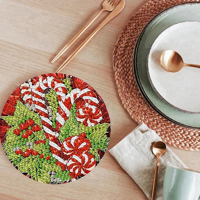 ijbnhd 8 Pack Christmas Diamond Art Coasters Kits - Image 5
