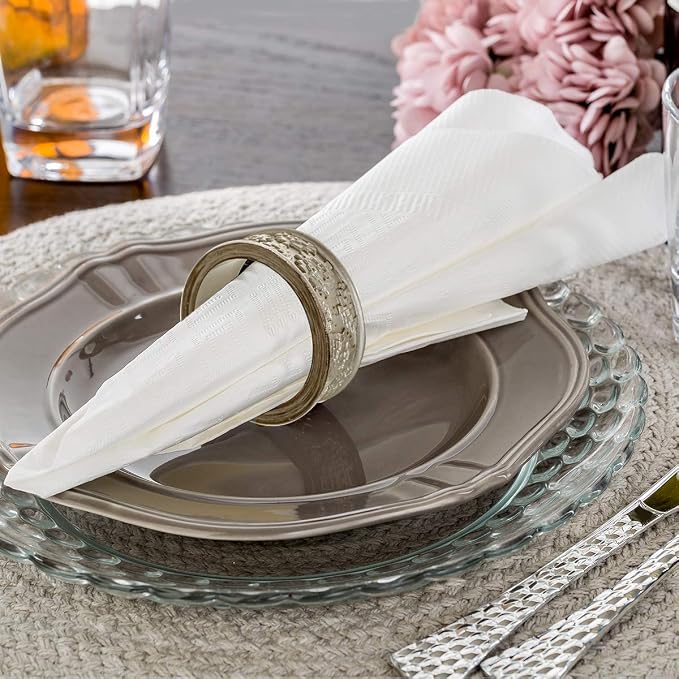 Creative Scents Dublin Silver Napkin Rings Set of 6 - Image 2