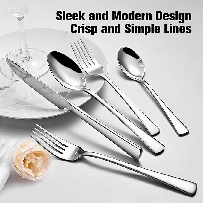 18/10 Flatware set for 6, 30 Piece Stainless Steel Silverware Cutlery Set | - Image 5