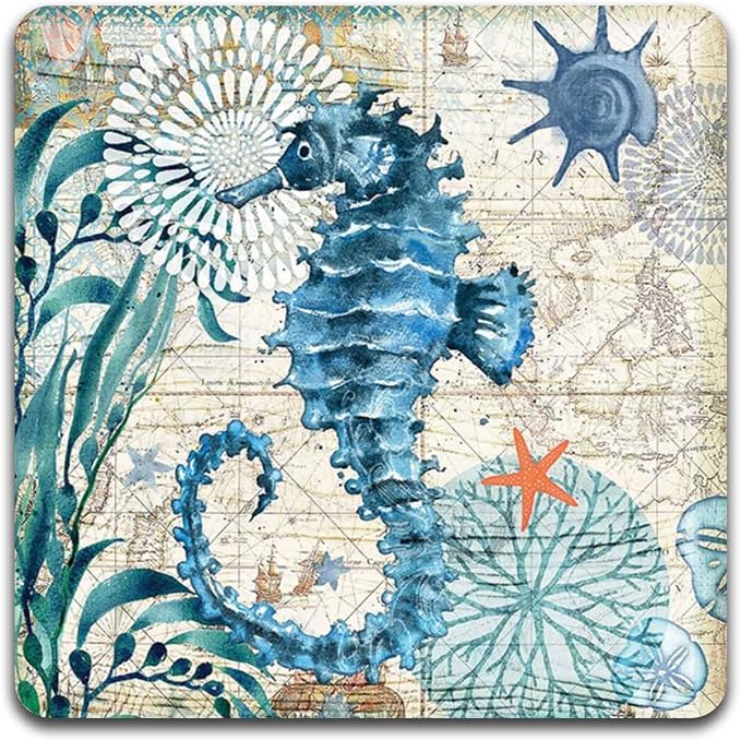 Marine Life Square Coaster Set - Image 2