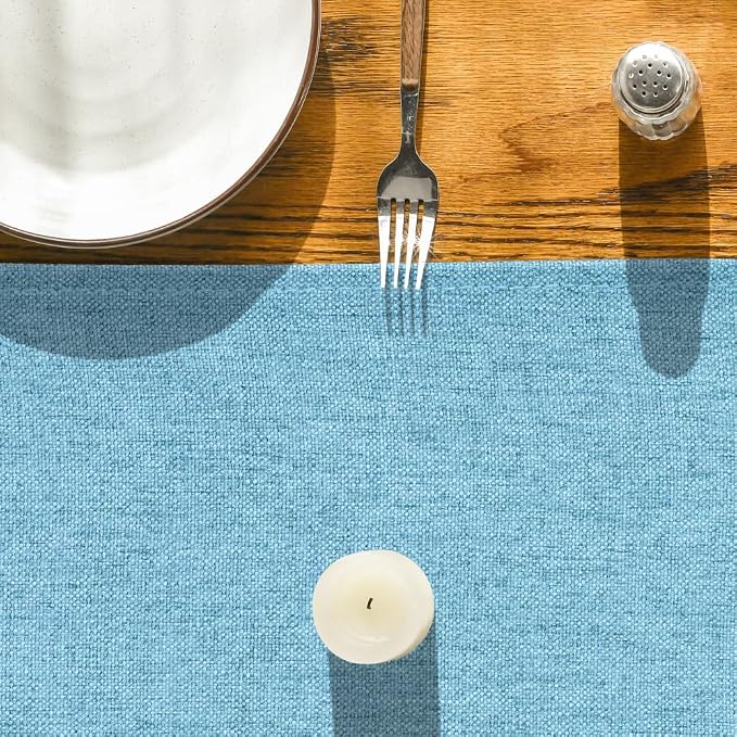 Artoid Mode Light Blue Table Runner, Seasonal Summer Washable Kitchen Dining - Image 7