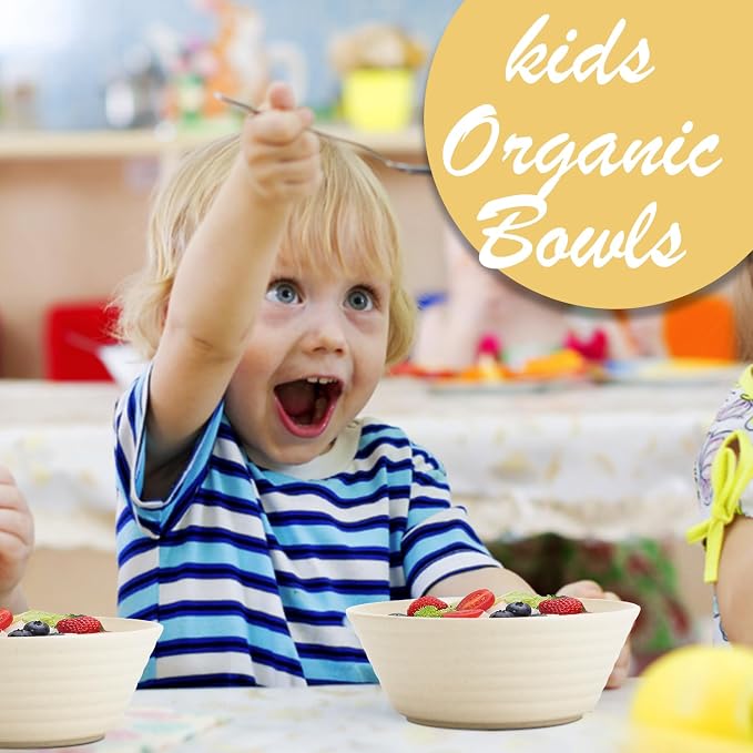 Wheat Straw Bowl Sets, Microwave and Dishwasher Safe Bowls, Soup Bowl Sets - Image 4