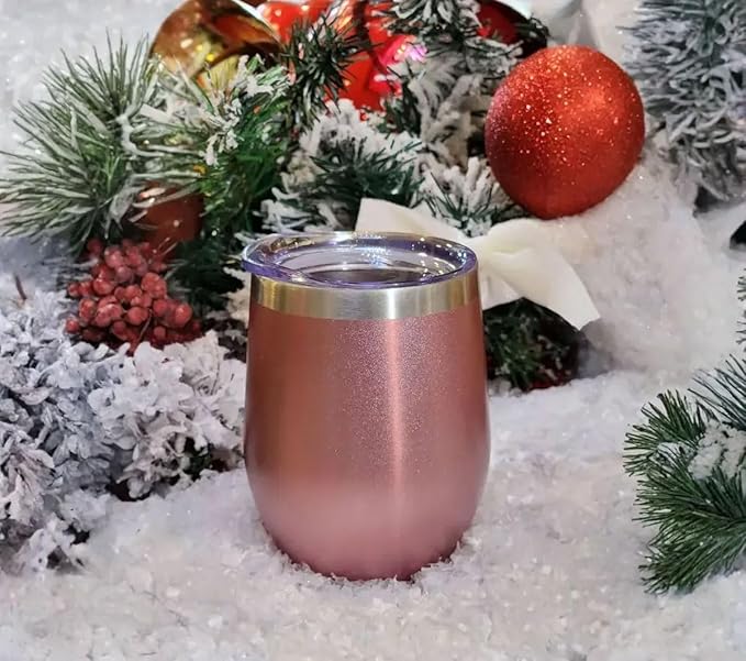 CHILLOUT LIFE 12 oz Stainless Steel Wine Tumblers 2 Pack - Image 6