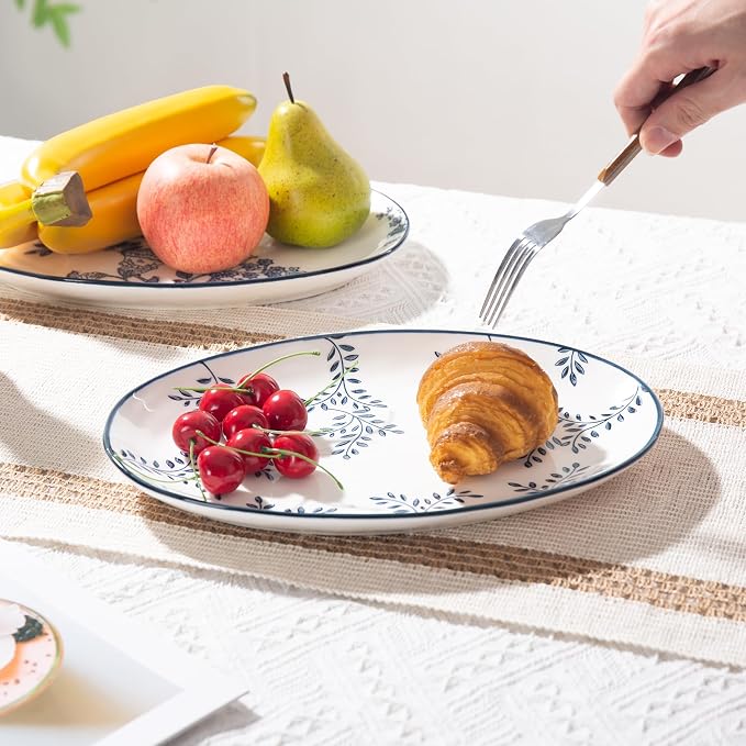 Ceramic Serving Platter, Large Oval Dinner Plates, Large Serving Trays - Image 3