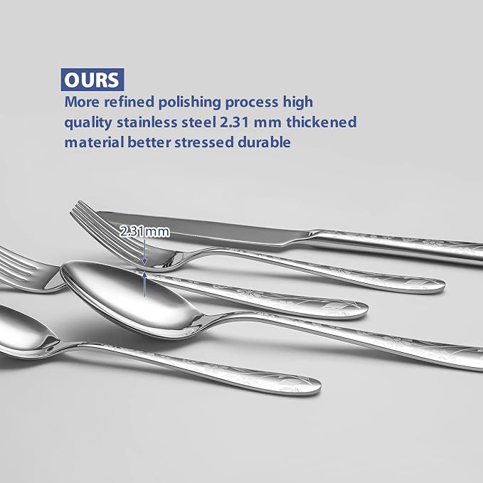 40 Piece Silverware Set Service - Image 6