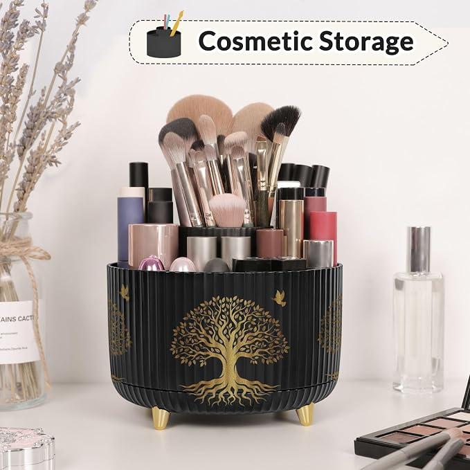 SKYDUE 360 Degree Rotating Desk Organizer, Dual-Purpose Pencil Pen Holder - Image 5