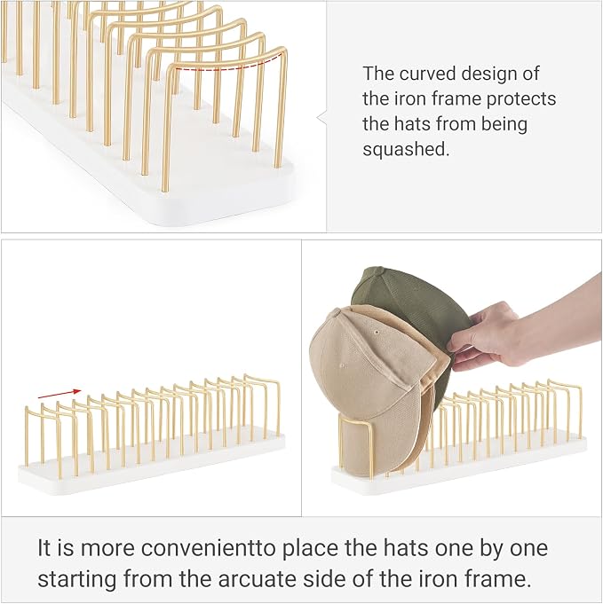 Mkono Hat Organizer for Baseball Caps, Hat Holder Storage for Closet, Space - Image 3