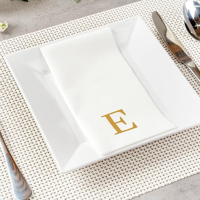 Luxenap 15.8 X 7.9 Inch Linen-Feel Guest Towels, 2000 Lettered Hand Towels - Image 4