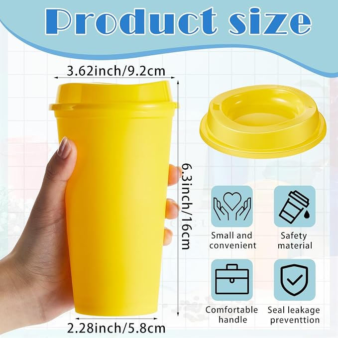 FillTouch 36 Pcs 16 oz Reusable Coffee Cups - Image 2