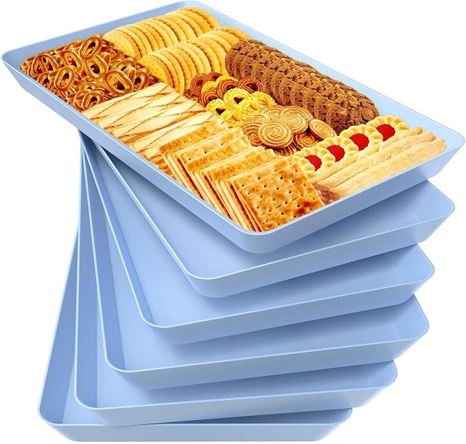 WOWBOX 6 pcs Serving Tray for Entertaining, Serving Platters for Snacks by WOWBOX