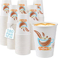 Lamosi 180 Pack 12 oz Coffee Cups, Disposable Paper Cups No Lids | Leakproof by BuyNow