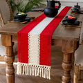 EMMTEEY Boho Table Runner with Tassels 94 Inches Long, Scratch & Heat Resistant by EMMTEEY