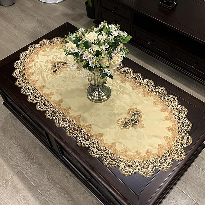 Coffee Tablecloth for Living Room Center Table Doilies Embroidery Lace - Image 6
