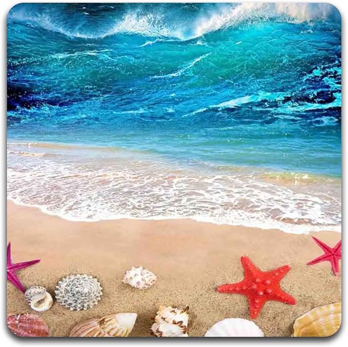 Beach Shells Square Coaster Set - Image 4