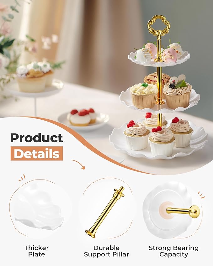 Kootek 10pcs Cupcake Stand Dessert Table Display Set Serving Tray - Image 2