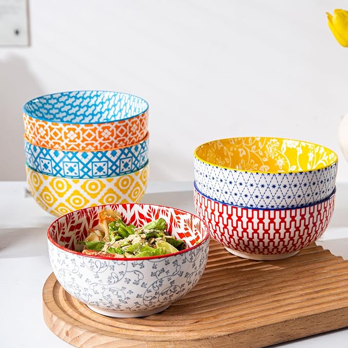 Ceramic Soup Bowls Set - 23 Oz Deep Cereal Bowl - Image 3
