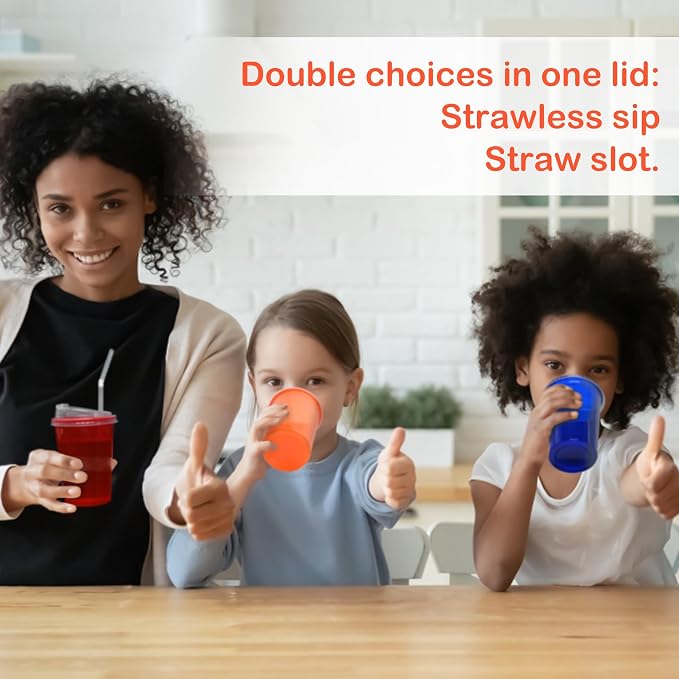 L LIKED 20 Pack 12oz Kids Cups, Spill Proof Party Cups - Image 7