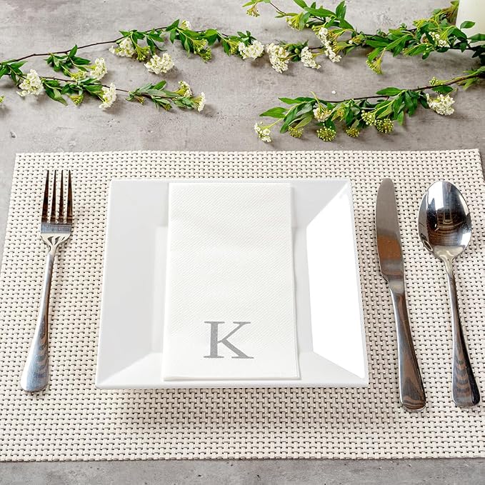 Luxenap 15.8 X 7.9 Inch Linen-Feel Guest Towels, 2000 Lettered Hand Towels - Image 4