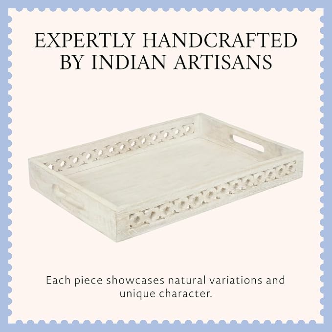 Trellis Mango Wood Serving Tray - Image 4