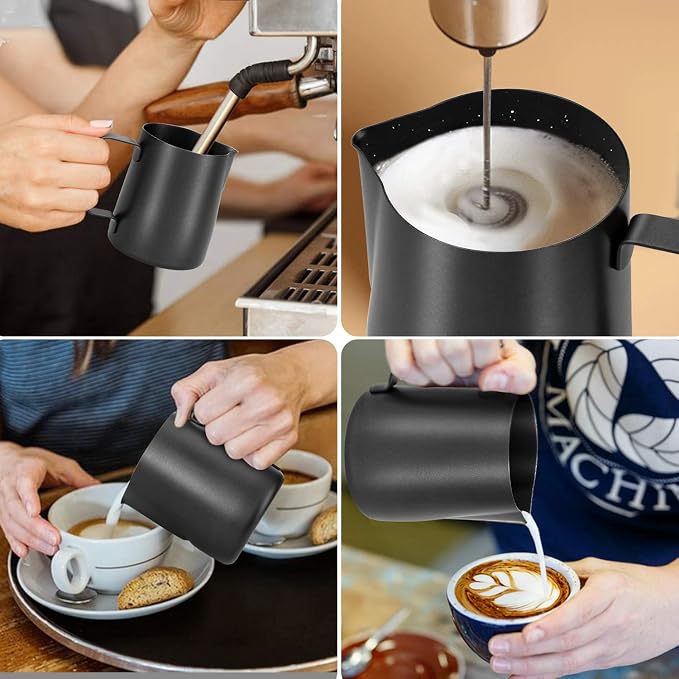 Milk Frothing Pitcher 600ml/20oz Steaming Pitchers Stainless Steel Milk Coffee - Image 6